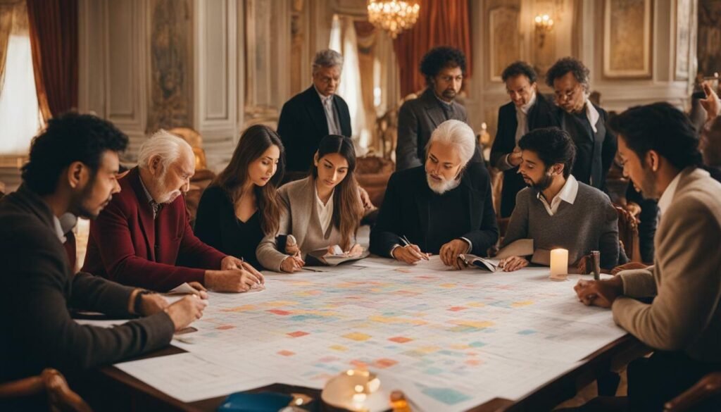 Grupos de numerología en una reunión